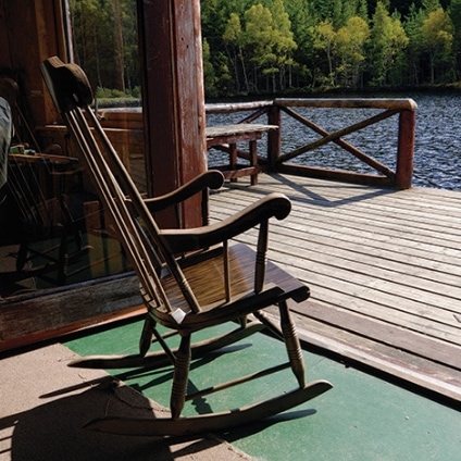 empty chair on a dock